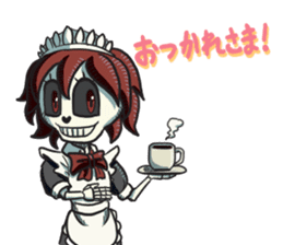 Skeleton Butler & skeleton maid sticker #7768728