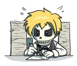 Skeleton Butler & skeleton maid sticker #7768729