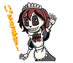 Skeleton Butler & skeleton maid sticker #7768735