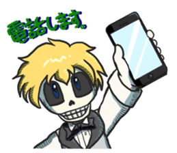 Skeleton Butler & skeleton maid sticker #7768736