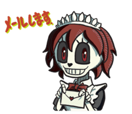 Skeleton Butler & skeleton maid sticker #7768740