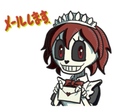 Skeleton Butler & skeleton maid sticker #7768740