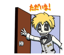 Skeleton Butler & skeleton maid sticker #7768745