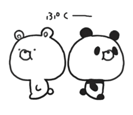bear & panda sticker #7769252