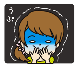Sticker of the girl who changes suddenly sticker #7770183