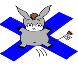 Child donkey sticker #7770229