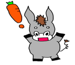 Child donkey sticker #7770230