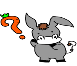 Child donkey sticker #7770231