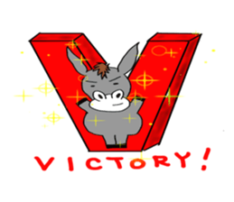 Child donkey sticker #7770232