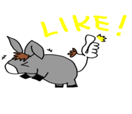 Child donkey sticker #7770234