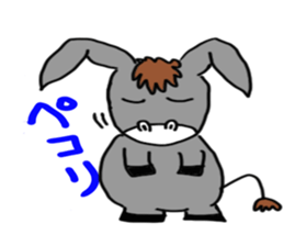 Child donkey sticker #7770236