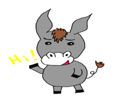 Child donkey sticker #7770237