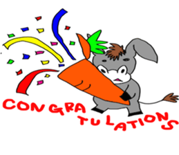 Child donkey sticker #7770255