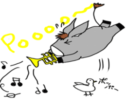 Child donkey sticker #7770263