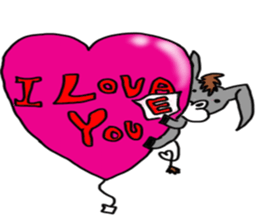 Child donkey sticker #7770264