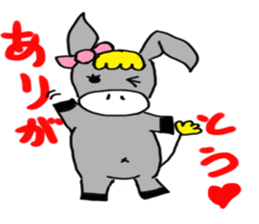 Child donkey sticker #7770267