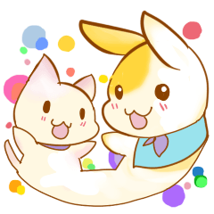 Healing cat & rabbit