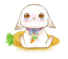 Healing cat & rabbit sticker #7770280