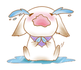 Healing cat & rabbit sticker #7770281