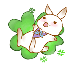 Healing cat & rabbit sticker #7770283