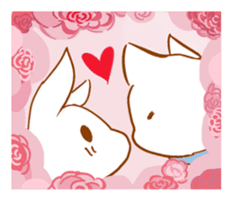 Healing cat & rabbit sticker #7770287