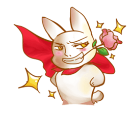 Healing cat & rabbit sticker #7770299