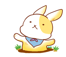 Healing cat & rabbit sticker #7770302