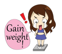 The exercise of plump girl (EN) sticker #7772270