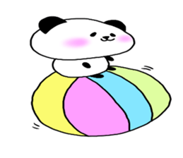 Loosely cute panda sticker #7772572