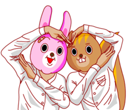 A rabbit and squirrel 2 sticker #7772831