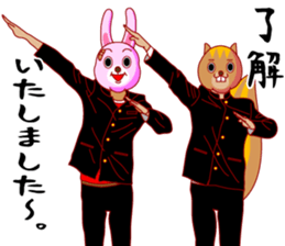 A rabbit and squirrel 2 sticker #7772832