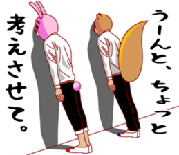 A rabbit and squirrel 2 sticker #7772849