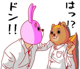 A rabbit and squirrel 2 sticker #7772856
