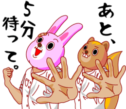 A rabbit and squirrel 2 sticker #7772861