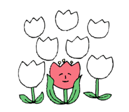 Talking Flower -tulip- sticker #7773010