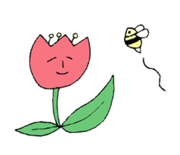 Talking Flower -tulip- sticker #7773022