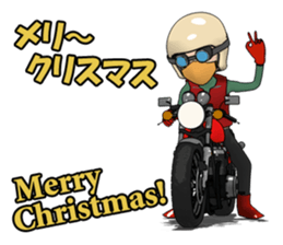 New Year of naked rider sticker #7775829