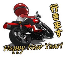New Year of naked rider sticker #7775863
