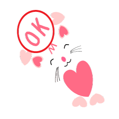 Heart-shaped cat Sticker