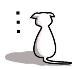 Dimly Cat @ White sticker #7778117