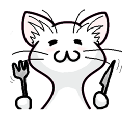 Dimly Cat @ White sticker #7778125