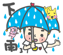 Dog and cat and people sticker #7778902