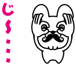 Mustache Rabbit Chan ~Ver.02~ sticker #7779018