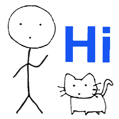 The stickman and the cat