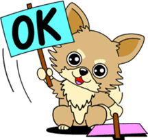 Cute Chihuahua dog sticker #7779912