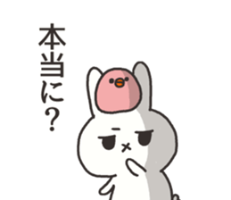 The rabbit which is ennui sticker #7780679
