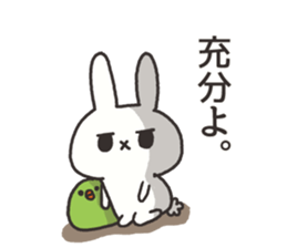The rabbit which is ennui sticker #7780684