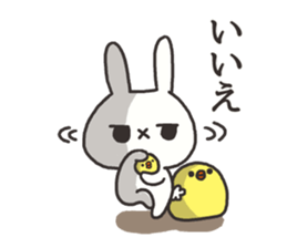 The rabbit which is ennui sticker #7780691