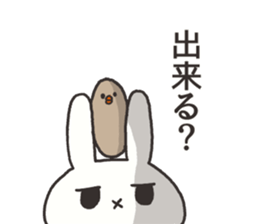 The rabbit which is ennui sticker #7780696