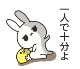 The rabbit which is ennui sticker #7780697